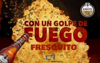 cerveza amstel oro golpe fuego comercial tabarca distribucion de bebidas y alimentacion alicante
